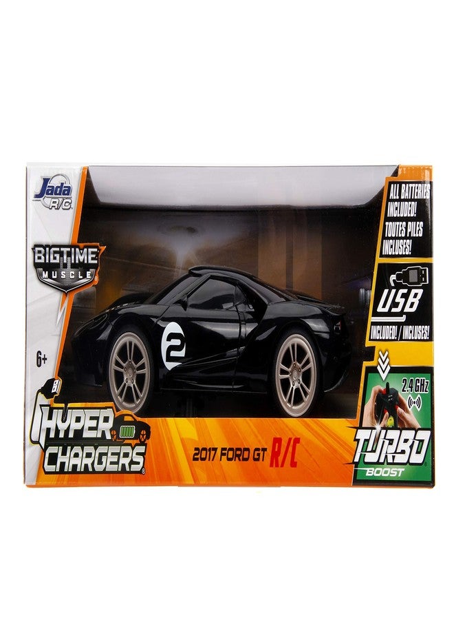 Jada Hyperchargers 1:16 2017 Ford GT Remote Control Car 2.4 GHz Black/White, Toys for Kids and Adults - Image 5