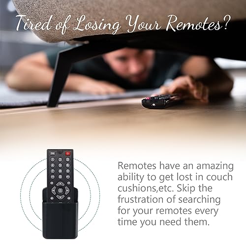 VACONICO 3 Packs Remote Control Holder Wall Mount, TV Remote Holder, Self Adhesive Controller Holder, Wall Pen Holder Storage Accessories for Home Office School -Black - Image 2