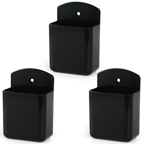 VACONICO 3 Packs Remote Control Holder Wall Mount, TV Remote Holder, Self Adhesive Controller Holder, Wall Pen Holder Storage Accessories for Home Office School -Black - Image 1