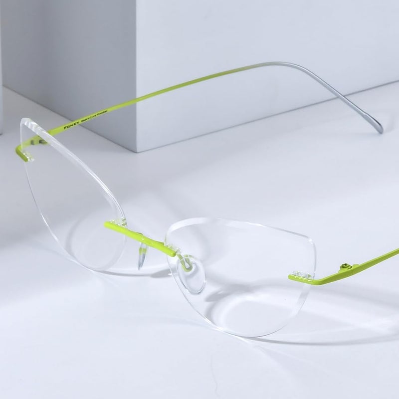 FONEX Titanium Glasses Frame,Rimless Frameless Optical Eyewear Eyeglasses for Men and Women F85634 - Image 2