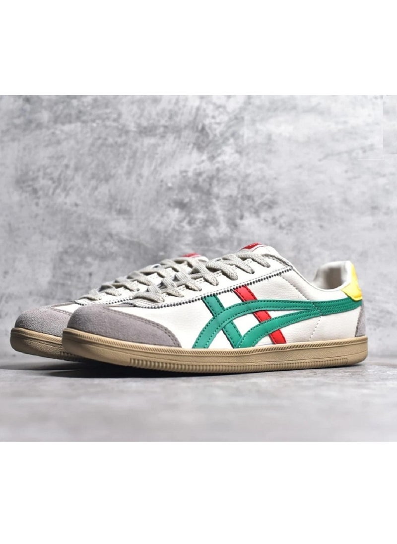 Onitsuka Tiger - Tokuten Casual Colorblock Sneakers Beige/Green/Red - Image 1