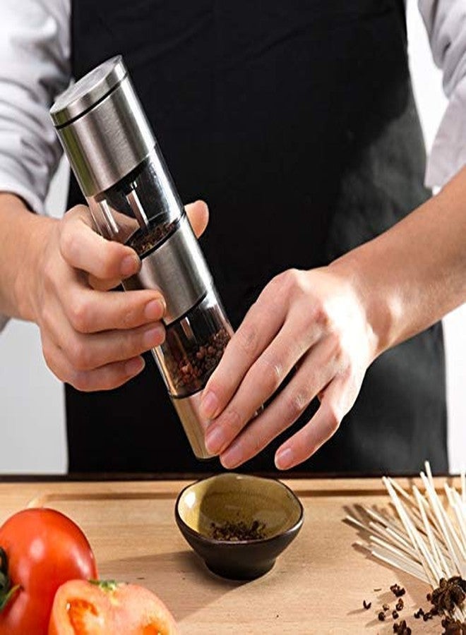 Swami Enterprise Stainless Steel 2 in 1 Dual Salt and Pepper Grinder Tall Salt and Pepper Mill Shaker - Image 4