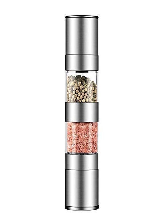 Swami Enterprise Stainless Steel 2 in 1 Dual Salt and Pepper Grinder Tall Salt and Pepper Mill Shaker - Image 1