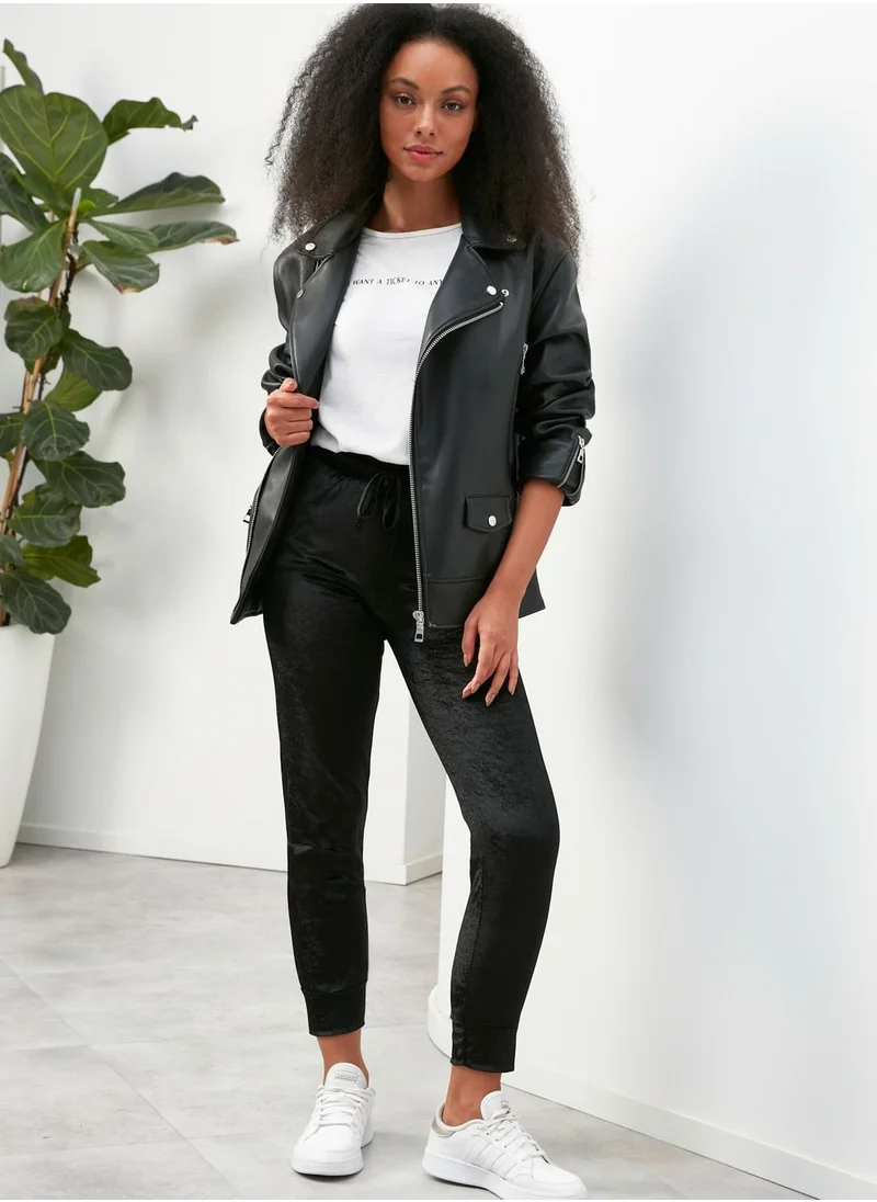 trendyol Pocket Detail Ribbed Pants