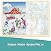 MoinKidz Christmas Puzzles 48 Piece for Kids Ages 35 by MoinKidz Winter Holiday Christmas Wooden Jigsaw Puzzle for 3 4 5 Year Old Snowy Farm Toddler Puzzles for Kids Ages 48 with Storage Tray - Image 4