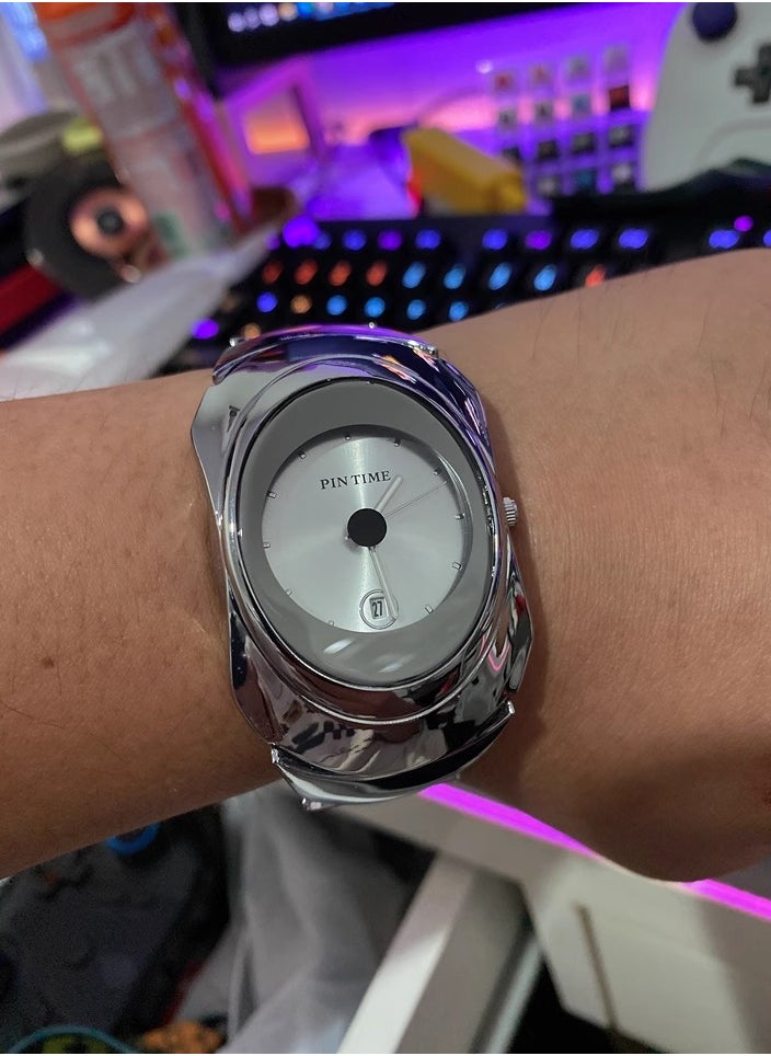 PINTIME Vintage square watch Men's and women's quartz watch  - Image 3