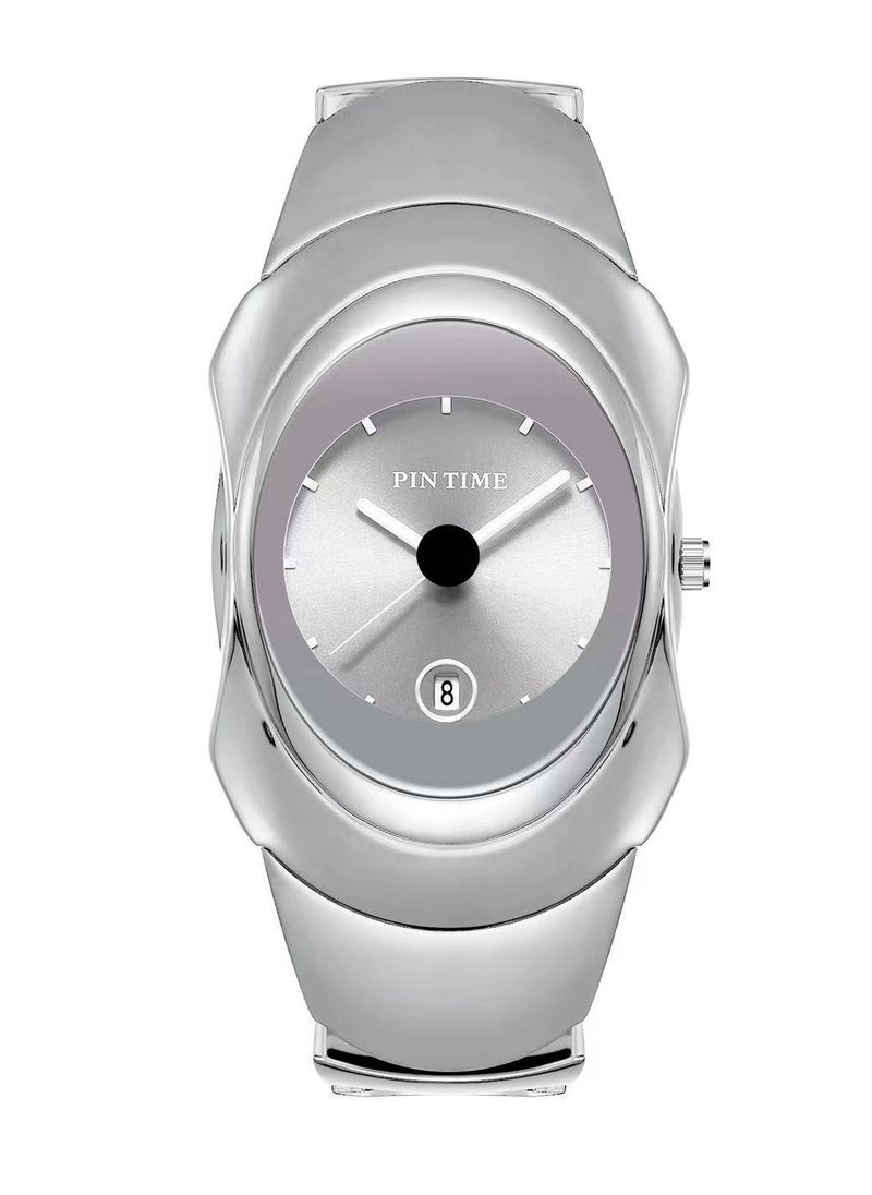 PINTIME Vintage square watch Men's and women's quartz watch  - Image 1