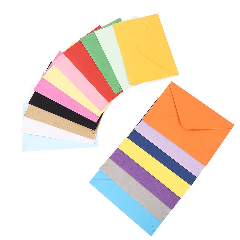 Solid Color European Color Double Adhesive Paper Western Envelope Kraft Paper Black Kali Seal - Image 5