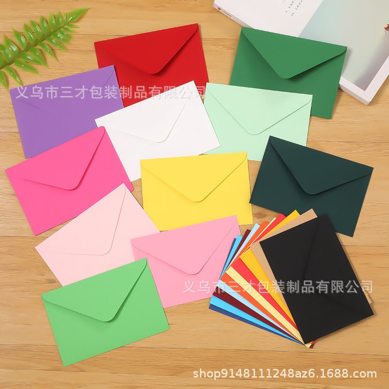 Solid Color European Color Double Adhesive Paper Western Envelope Kraft Paper Black Kali Seal - Image 3