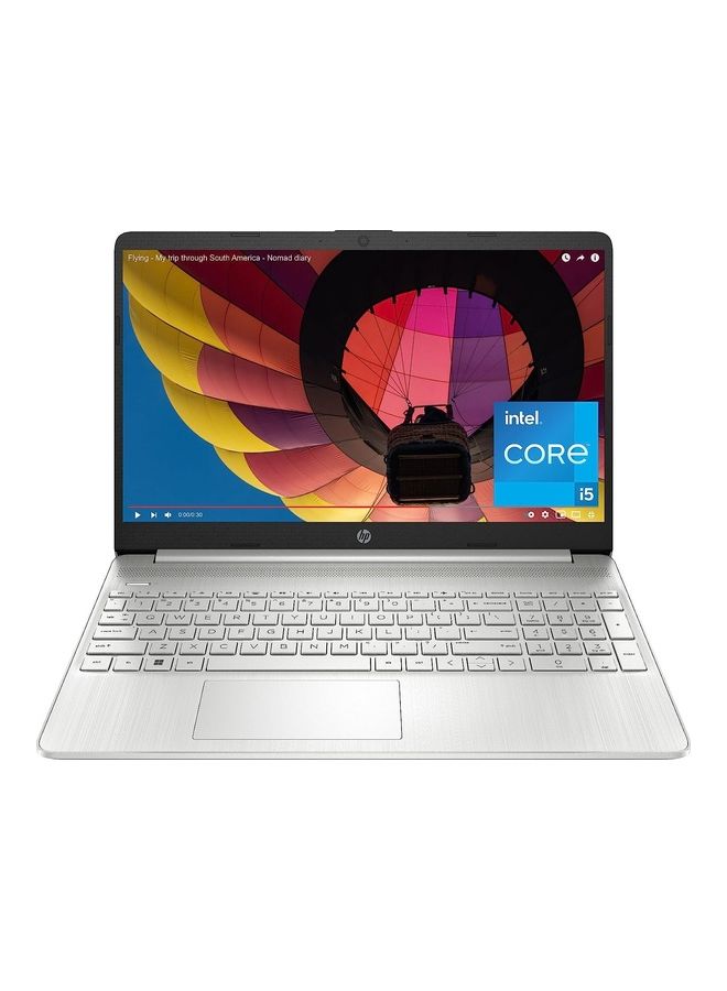 HP لابتوب 15-dy5399nr (2023) بشاشة مقاس 15.6 بوصة، ومعالج كور i5-1235u/ذاكرة وصول عشوائي رام سعة 16 جيجابايت/محرك أقراص اس اس دي سعة 512 جيجابايت/بطاقة رسومات انتل ايريس اكس اي/نظام تشغيل ويندوز 11 هوم اللغة الإنجليزية فضي - Image 1