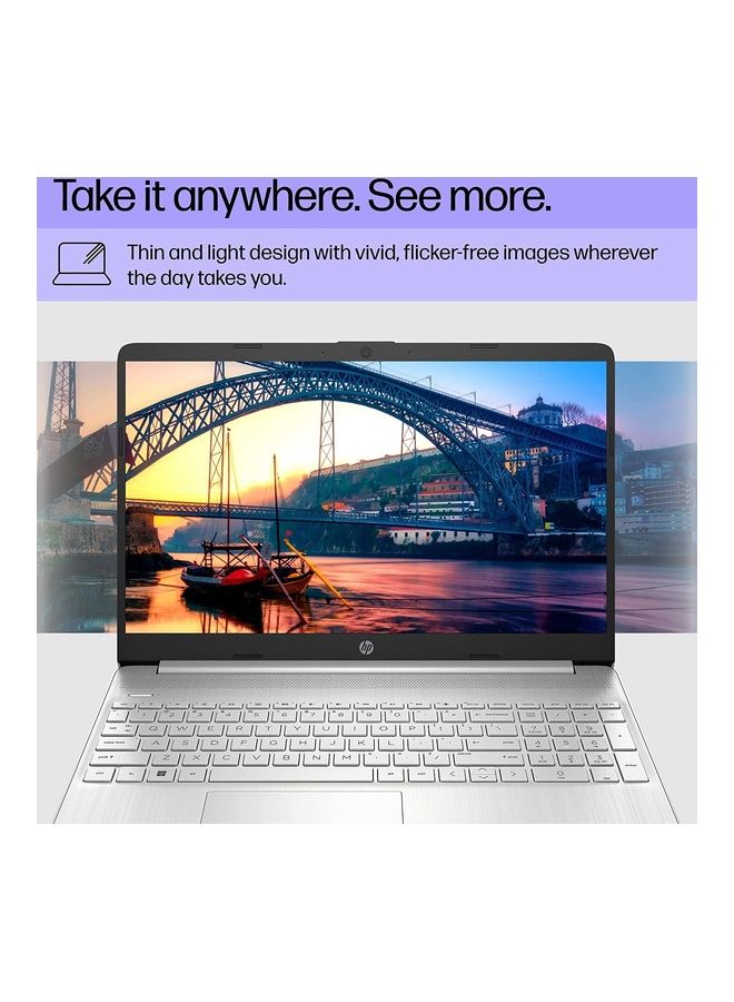 HP لابتوب 15-dy5399nr (2023) بشاشة مقاس 15.6 بوصة، ومعالج كور i5-1235u/ذاكرة وصول عشوائي رام سعة 16 جيجابايت/محرك أقراص اس اس دي سعة 512 جيجابايت/بطاقة رسومات انتل ايريس اكس اي/نظام تشغيل ويندوز 11 هوم اللغة الإنجليزية فضي - Image 2