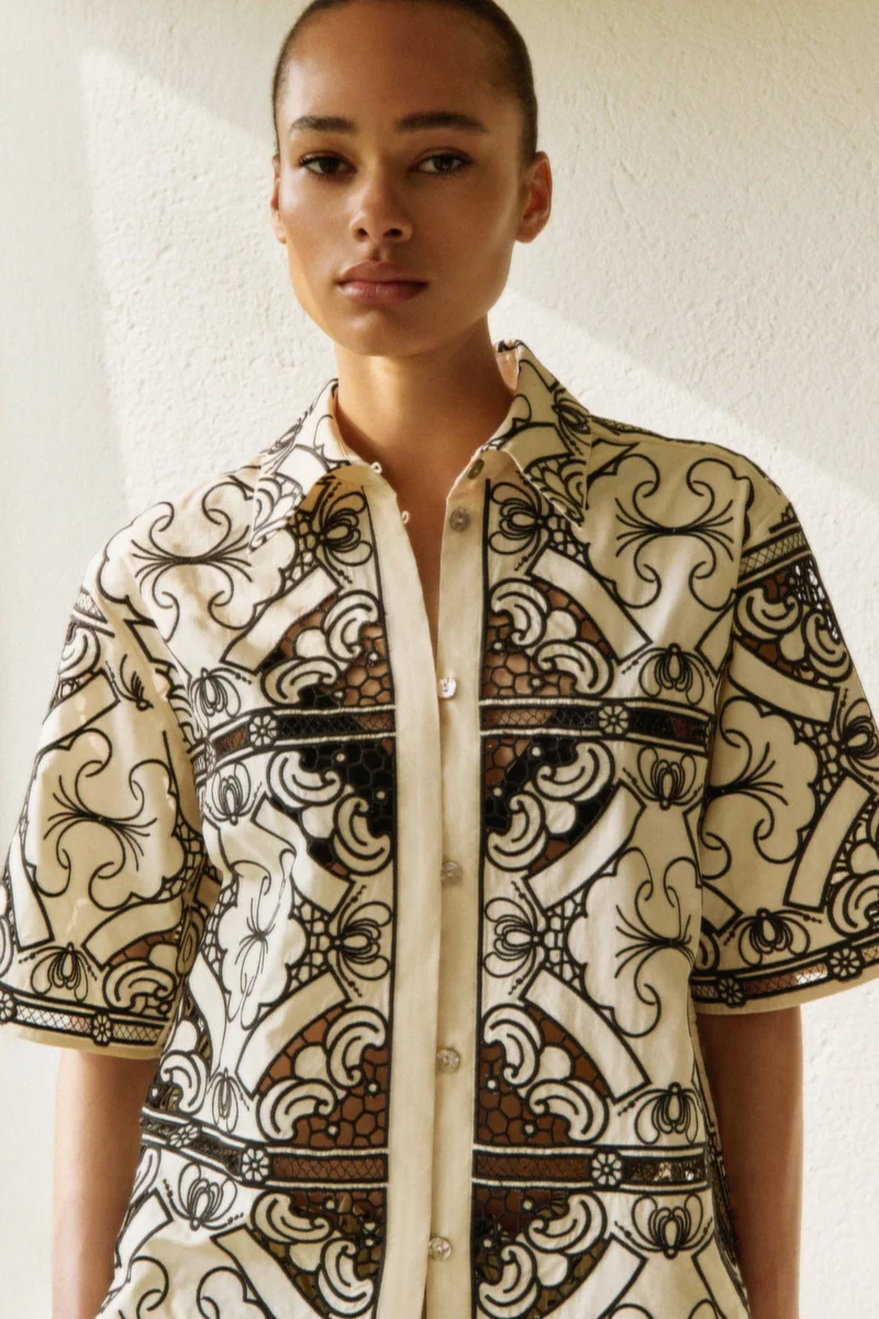 H&M Embroidered shirt