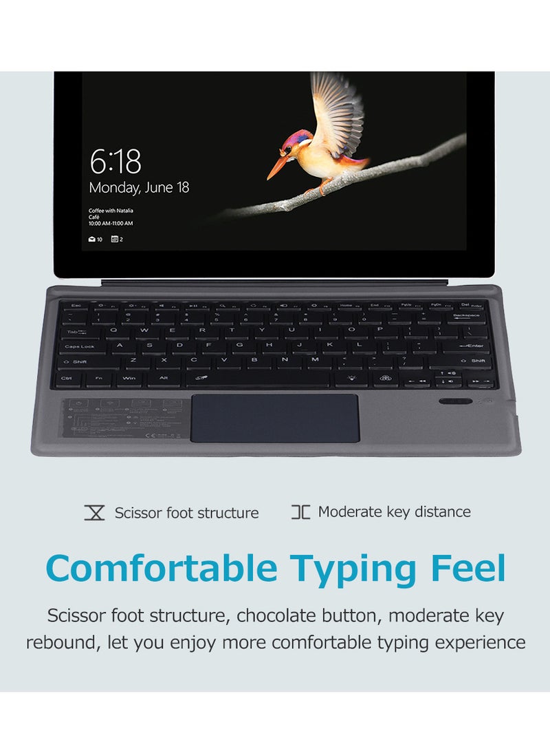 Wireless BT Keyboard Portable Ultra-thin Backlight Tablet Keyboard with Large Size Touchpad Compatible with Surface Pro 3/4/5/6/7 - Image 5