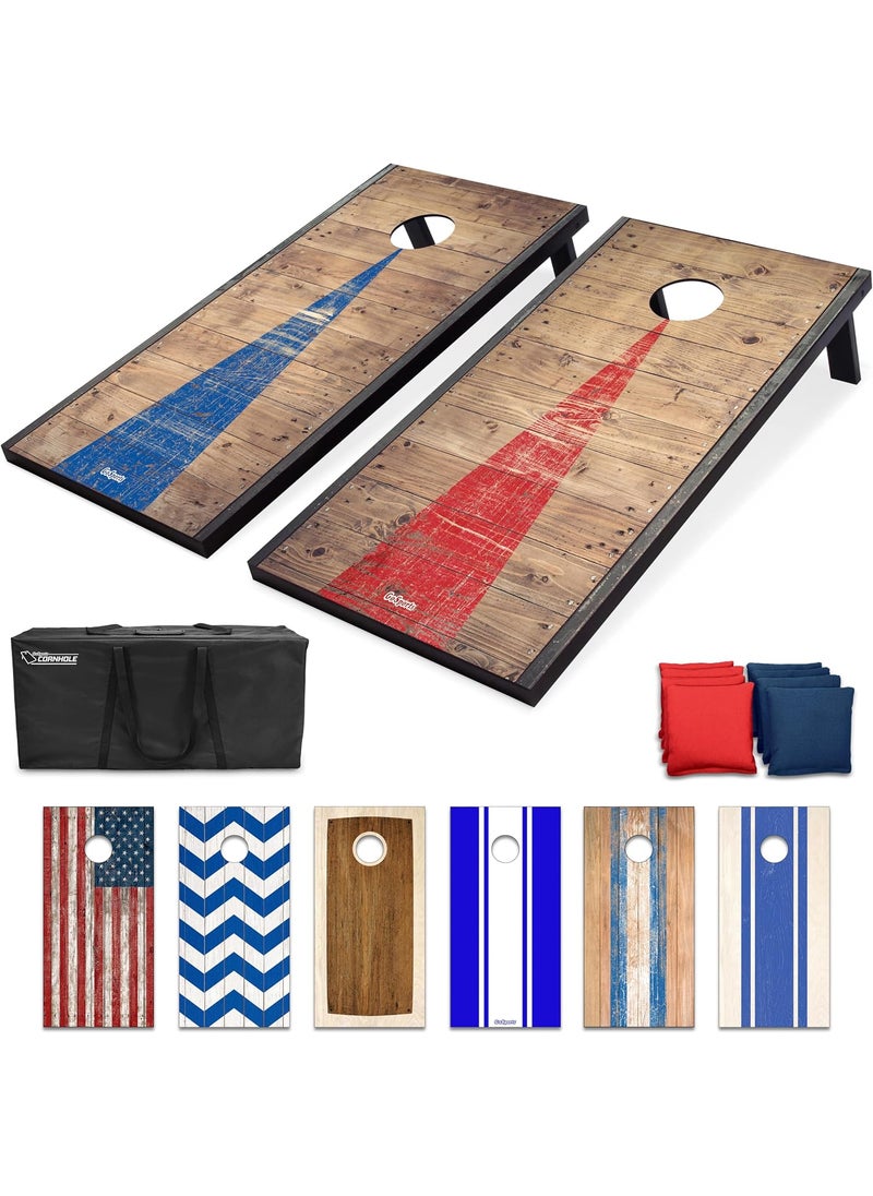 GoSports GoSports Portable Cornhole Sets 8 Styles  Choose 4 x 2 ft or 3 x 2 ft  Boards Include 8 Bean Bags Travel Case and Game Rules  - Image 1