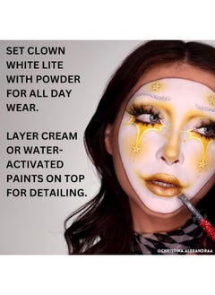 mehron Mehron Makeup Clown White Lite | Professional Face Paint & Body Paint | White Cream Clown Makeup, Stage, Film, Cosplay, Mime, & Halloween 7 oz (198 g)  - Image 3