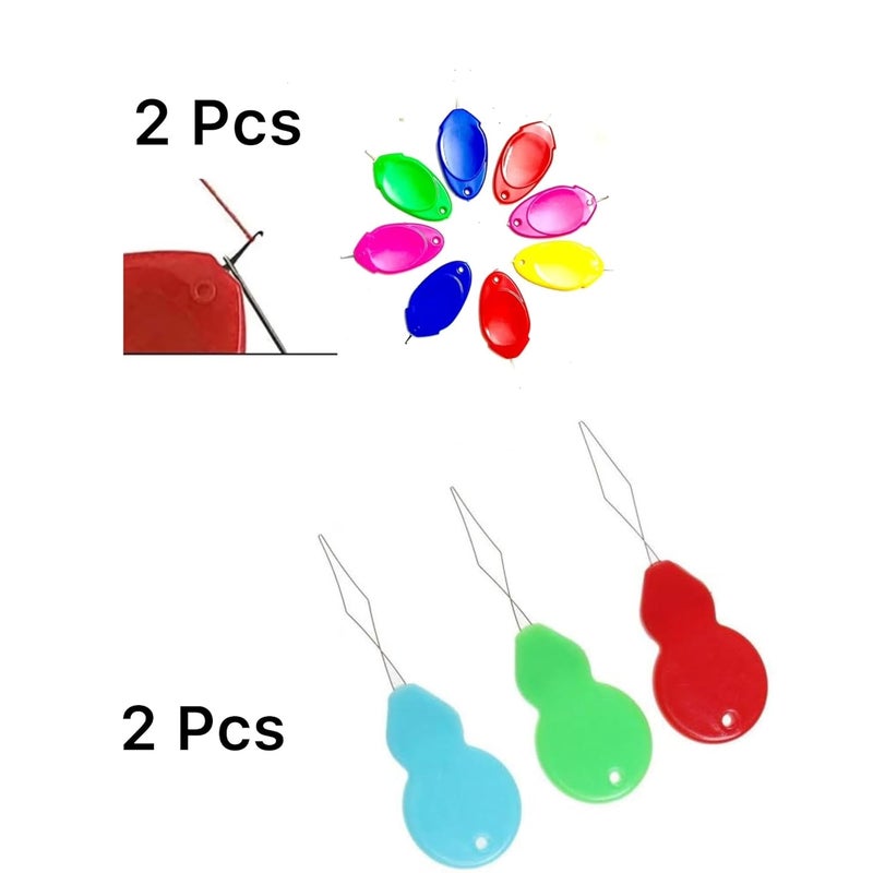 Thread And Work 4pcs Needle Threader Automatic Needle Recognizer with Hook Threading Household Helpful Elderly Sewing Needle Arts Sewing Tool Tailoring Accessories Sewing Tools 4 Pcs Multicolore - Image 3