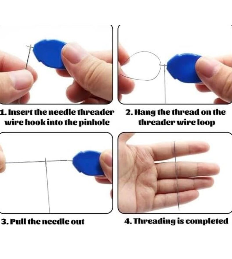 Thread And Work 4pcs Needle Threader Automatic Needle Recognizer with Hook Threading Household Helpful Elderly Sewing Needle Arts Sewing Tool Tailoring Accessories Sewing Tools 4 Pcs Multicolore - Image 4
