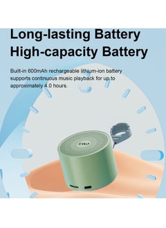 EWA EWA A129 Mini Bluetooth 5.0 Bass Radiator Metal Speaker (Green)  - Image 5