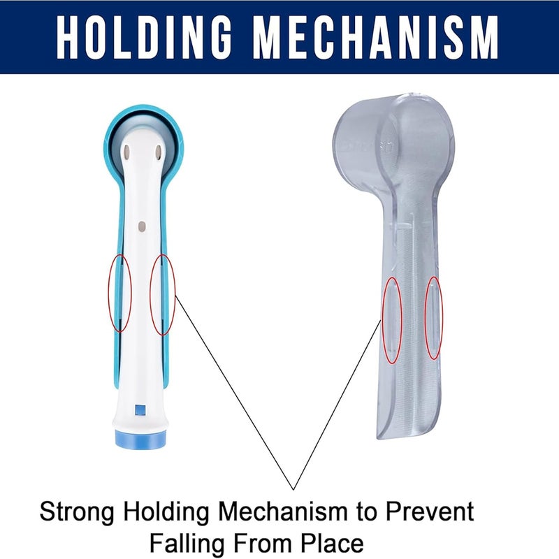 ToolHouse 6-Pack Portable Toothbrush Cover Covers, For Protecting Replacement Electric Brush Heads, Dust-Proof Household Brush Protection Covers Suitable For Travel, Camping, Home, School - Image 4