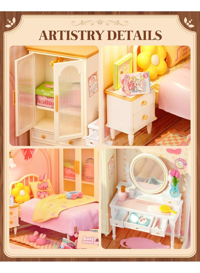 روبوتايم رولايف منزل مصغر وردي جميل للغرف من نوع افعلها بنفسك DW016 - Image 2