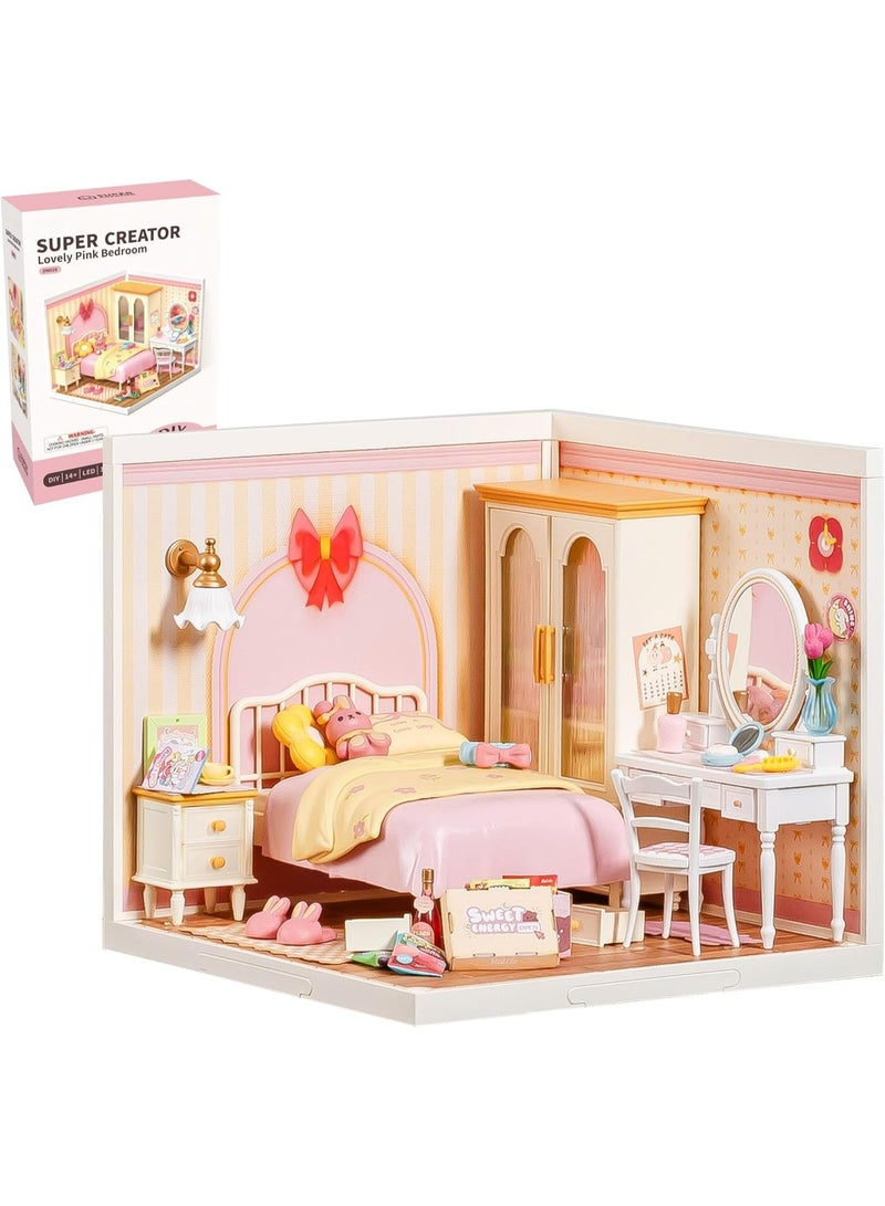 روبوتايم رولايف منزل مصغر وردي جميل للغرف من نوع افعلها بنفسك DW016 - Image 1