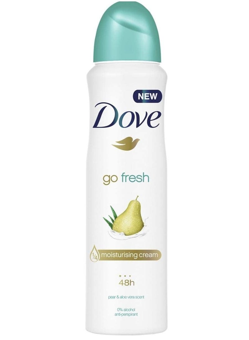 Dove Go Fresh Pear & Aloe Vera Scent Antiperspirant Deodorant Aerosol Spray 250ml 1pc