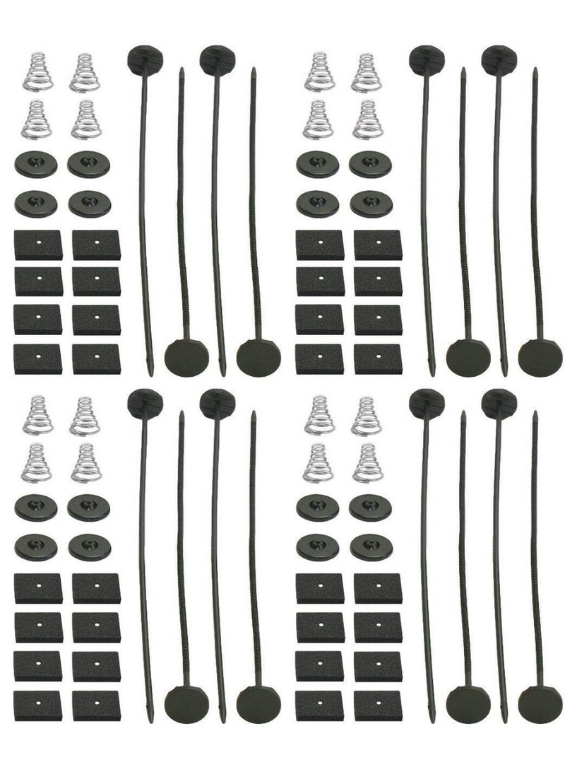 Universal Electric Radiator Fan Tie Strap Mounting Kit 4 Pack Zip Ties Straps Tabs Springs - Image 1