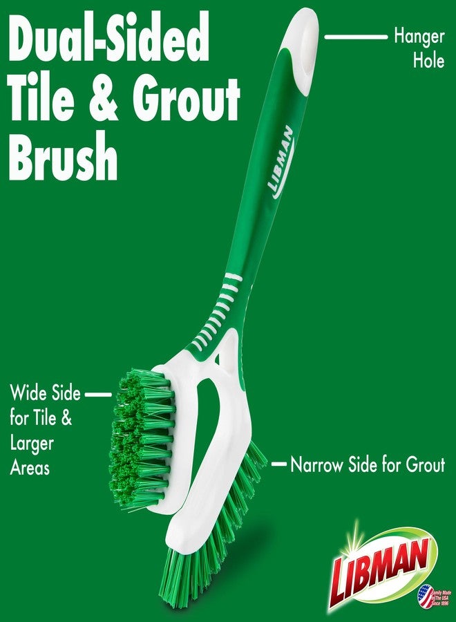 Libman Heavy Duty Scrub Brush Kit | Cleaning Brushes for Household Use | Tub Scrubber | Easy Grip Scrub Brush | Big Job Kitchen Brush | Dual Sided Tile & Grout Brush | 3 Different Brushes Included - Image 2