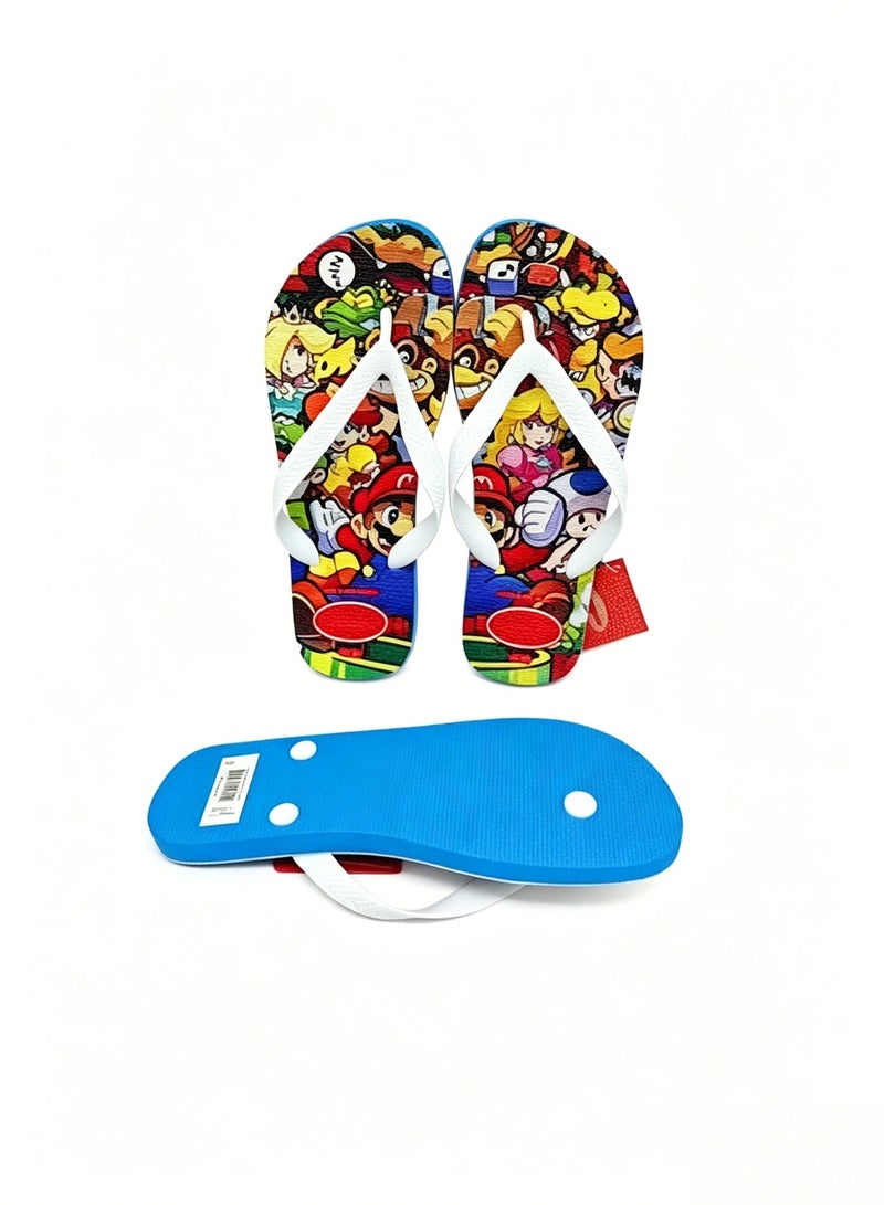 Mario full print flip flops sandals - Image 1