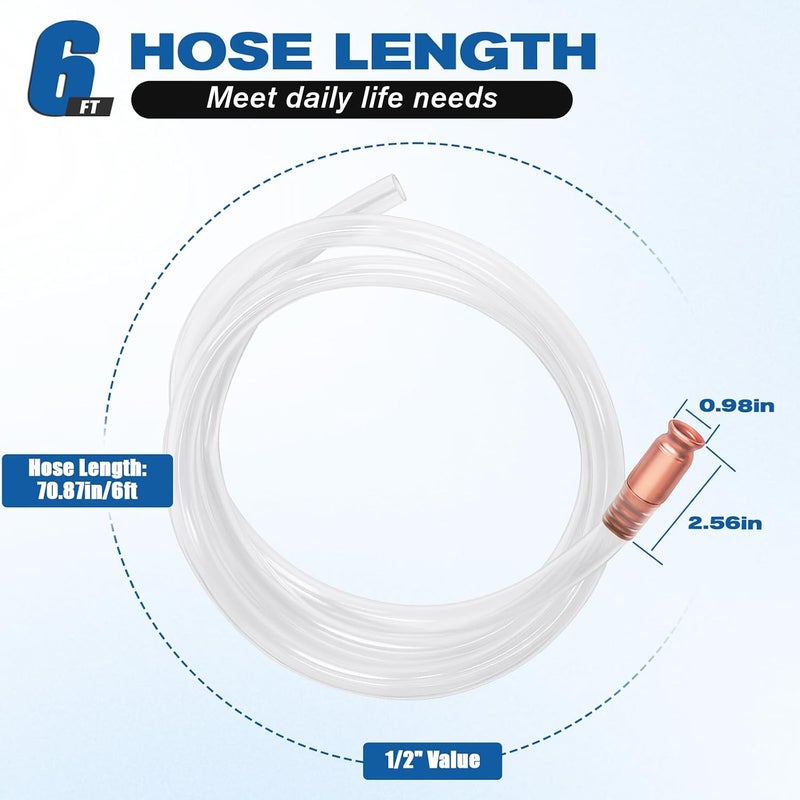 Wadoy Shaker Siphon Hose for Gasoline - 6FT Self Priming Pump (2 Pack) - Image 4