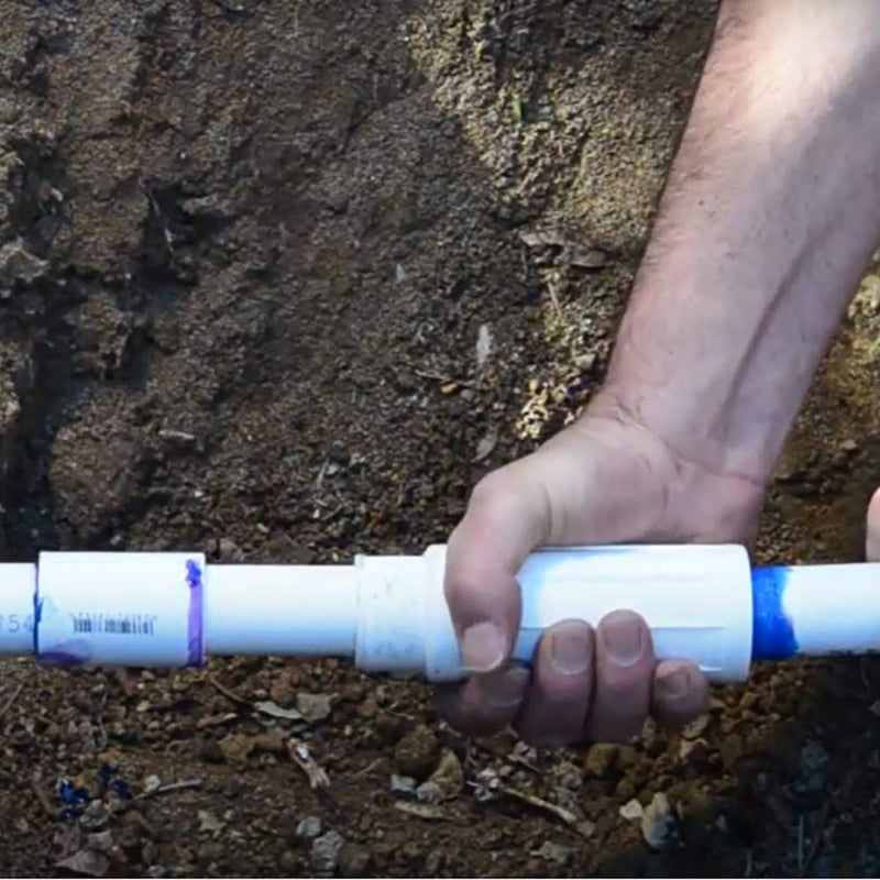 NDS NDS 118-25 Pro-Span PVC Expansion Repair Coupling, For Broken or Cracked In-Ground PVC Pipes, 2-1/2-Inch IPS Slip X Spigot, White  - Image 4