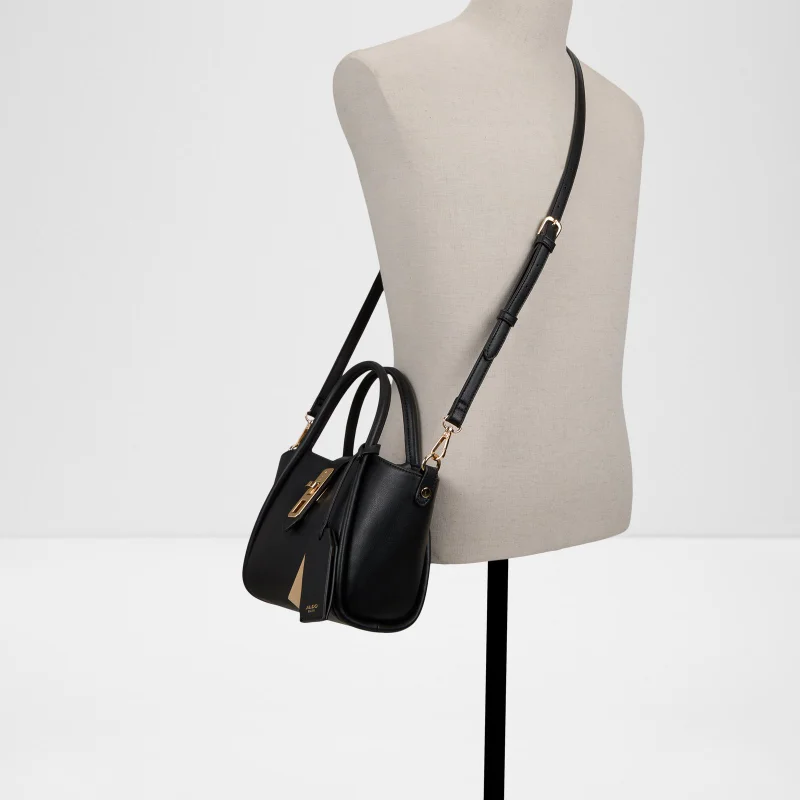 Aldo  Aldo Womens Black Turn Lock Satchel Bag for Women | Best Price UAE