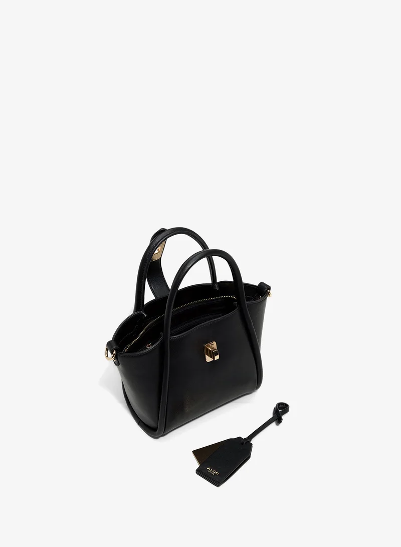 Aldo  Aldo Womens Black Turn Lock Satchel Bag for Women | Best Price UAE