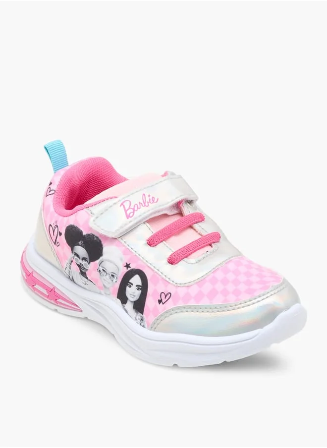 باربي Printed Shoes with Hook and Loop Closure