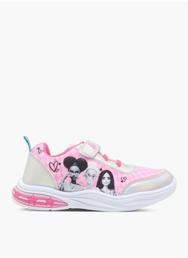 Barbie Printed Shoes with Hook and Loop Closure  - Image 3