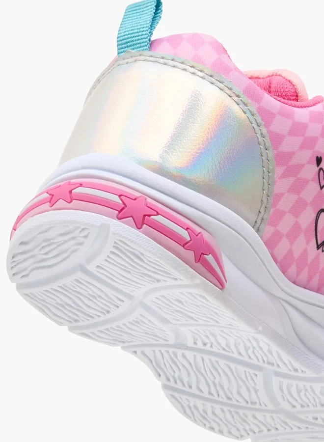 Barbie Printed Shoes with Hook and Loop Closure