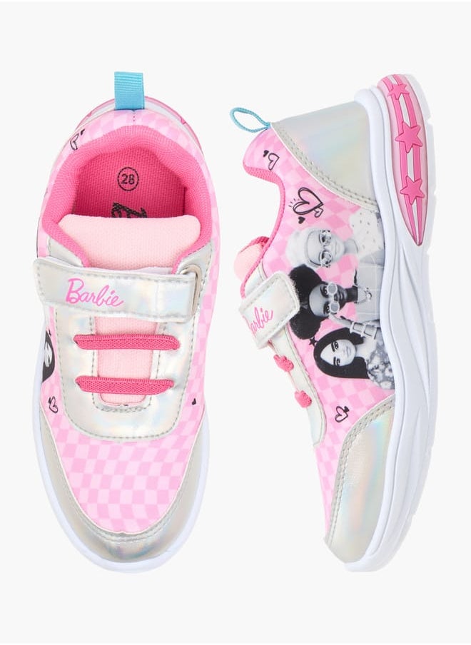 Barbie Printed Shoes with Hook and Loop Closure  - Image 2