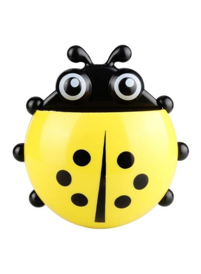 Loquat Mini Cute Ladybug Toothbrush Yellow/Black 13.5x14x5cm  - Image 1