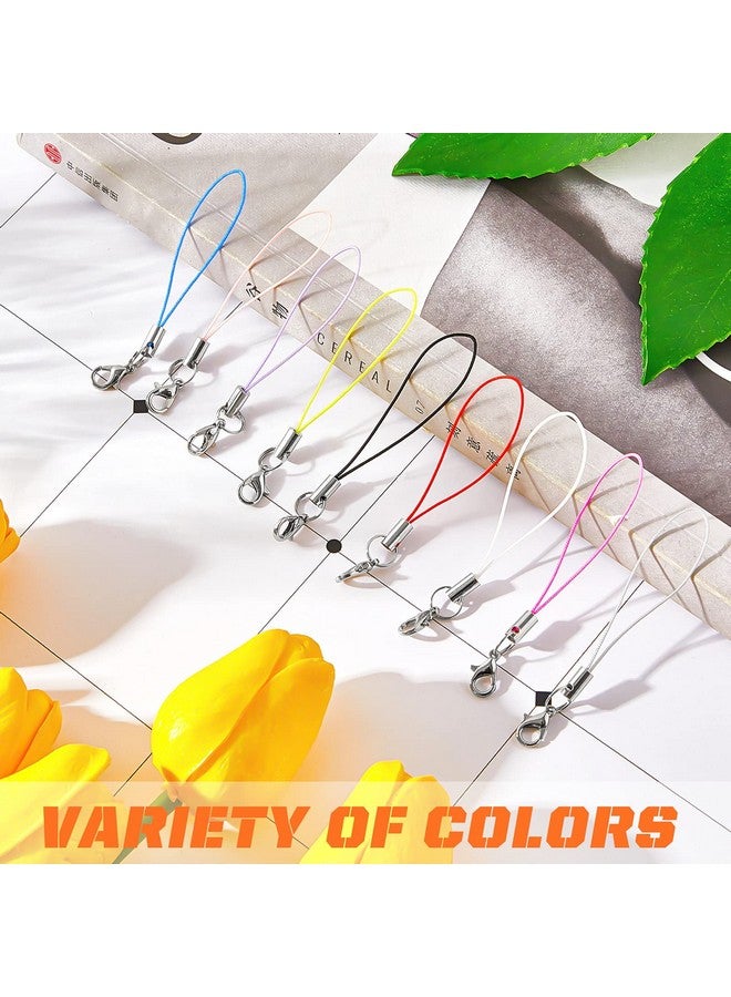 Flutesan Lobster Clasp Cords Clasp Cord Strap Charm Lariat Lanyard Mini Lariat Cord Strap For Cellphone/Usb Drive/Keychain/Diy Jewelry Or Other Handmade Jewelry Making, 9 Colors (100 Pieces) - Image 3