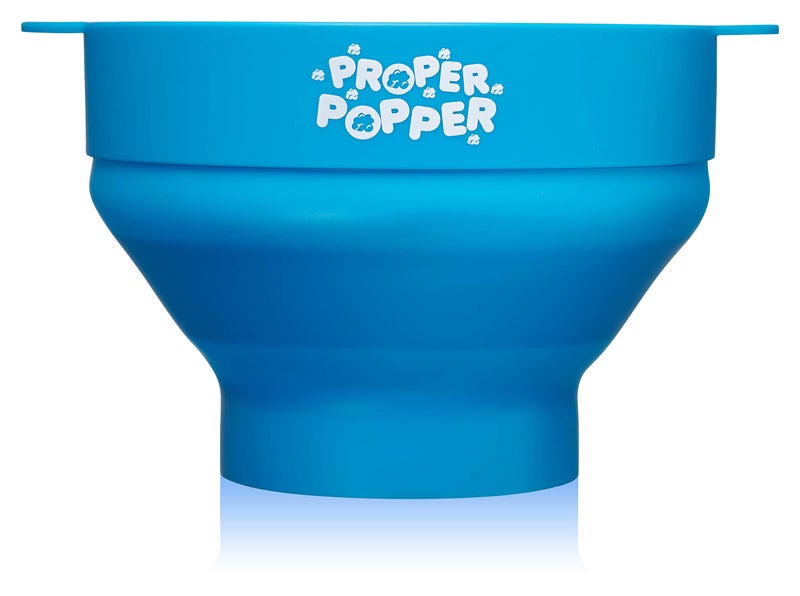 PROPER POPPER The Original Proper Popper Microwave Popcorn Popper, Silicone Popcorn Maker, Collapsible Bowl BPA Free & Dishwasher Safe - (Turquoise) - Image 3
