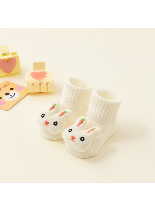 Baby Socks, Autumn And Winter Non-slip Mid-calf Floor Socks, Newborn Baby Cartoon Doll Toddler Shoes And Socks, Sweat-absorbent Infant Socks