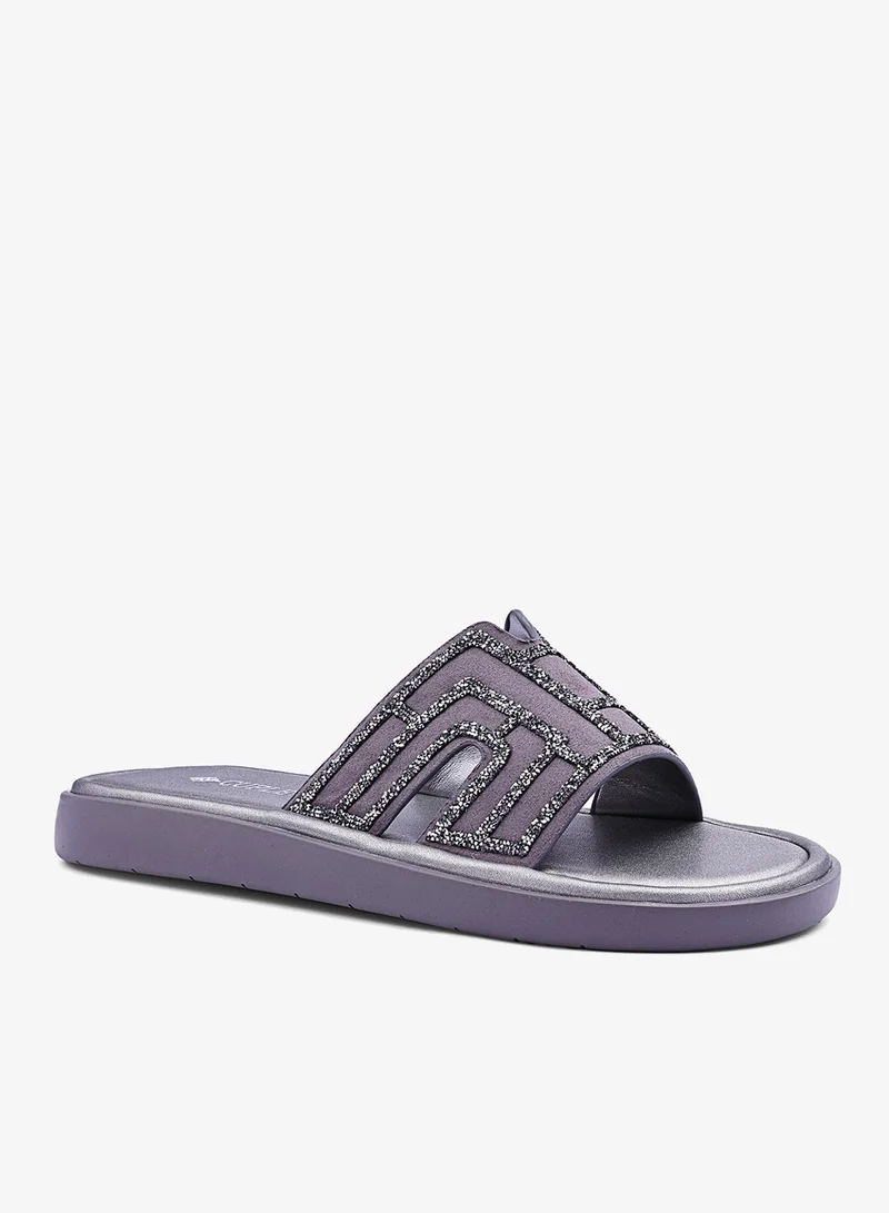 كابلي صندل مسطح منصة نسائي بنقش فسيفسائي جذاب