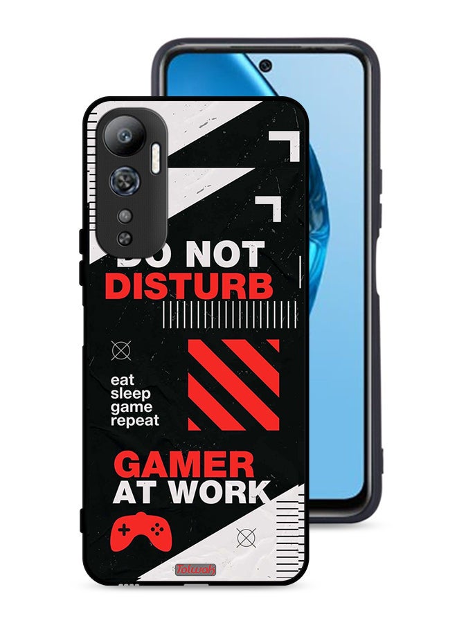 Tolwak Infinix Hot 20 4G Protective Case Cover Do Not Disturb Gamer At Work - Image 1