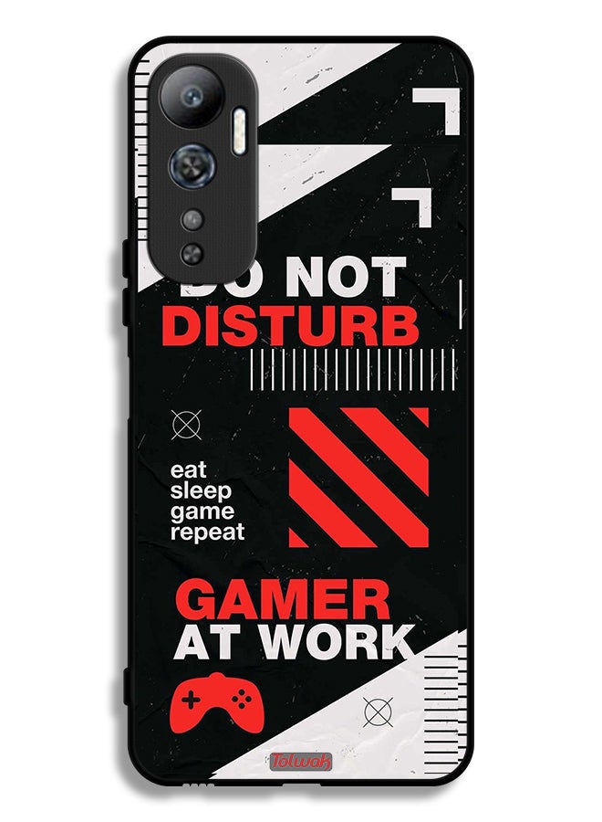 Tolwak Infinix Hot 20 4G Protective Case Cover Do Not Disturb Gamer At Work - Image 2