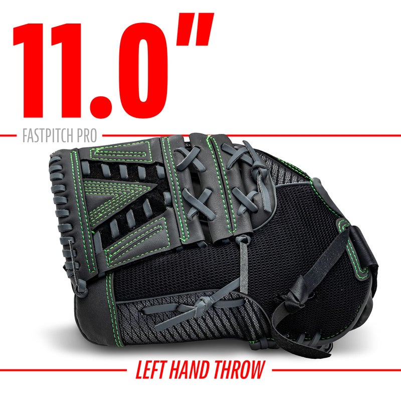 فرانكلين سبورتس قفاز Franklin Sports Fastpitch للكرة اللينة - Fastpitch Pro - قفاز الكرة اللينة للبالغين والشباب - داخل وخارج الملعب - قفاز لليد اليسرى - ليموني 11 بوصة يسار - Image 3