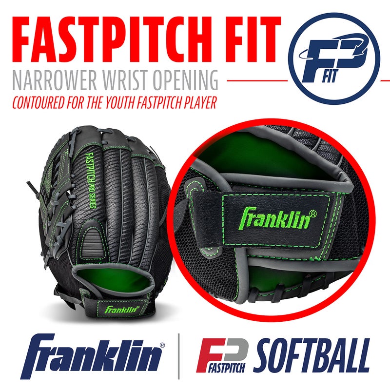 فرانكلين سبورتس قفاز Franklin Sports Fastpitch للكرة اللينة - Fastpitch Pro - قفاز الكرة اللينة للبالغين والشباب - داخل وخارج الملعب - قفاز لليد اليسرى - ليموني 11 بوصة يسار - Image 5