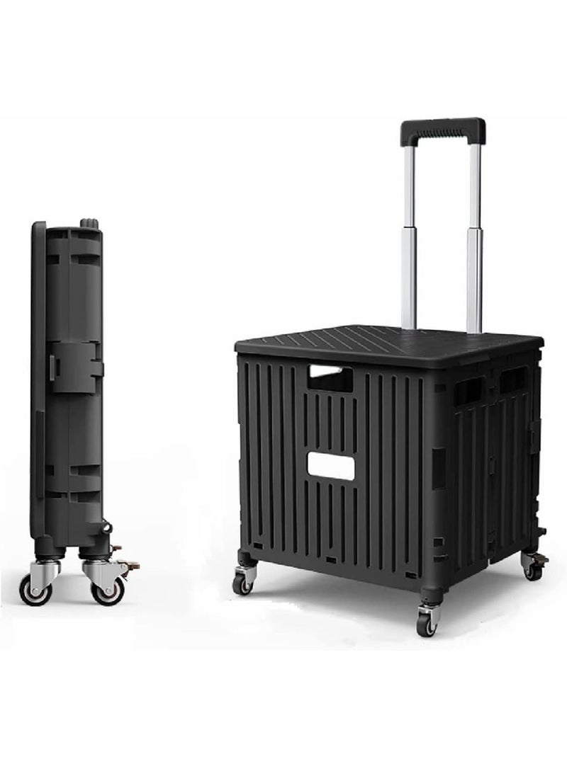GT-Wheel - 65L Foldable Utility Rolling Shopping Cart Heavy Duty Portable with 4 Wheels - Image 1