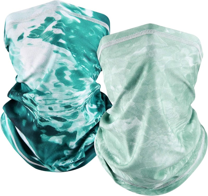 MCTi UV Neck Gaiter Mask, UPF 50 Bandana Balaclava Face Mask Breathable Cooling Sun Summer for Fishing Running 2 Packed … - Image 1