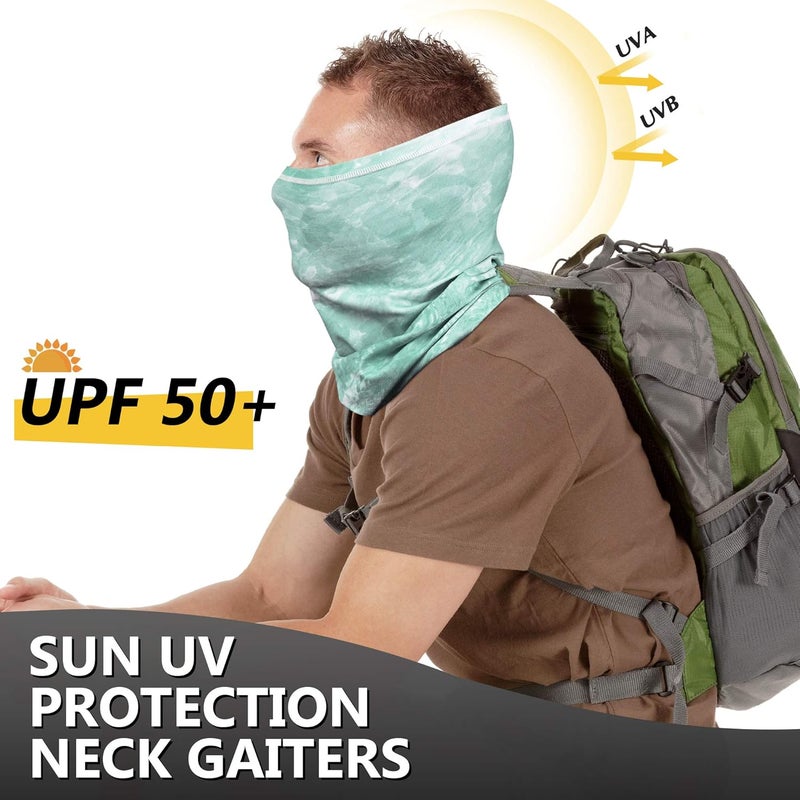 MCTi UV Neck Gaiter Mask, UPF 50 Bandana Balaclava Face Mask Breathable Cooling Sun Summer for Fishing Running 2 Packed … - Image 2