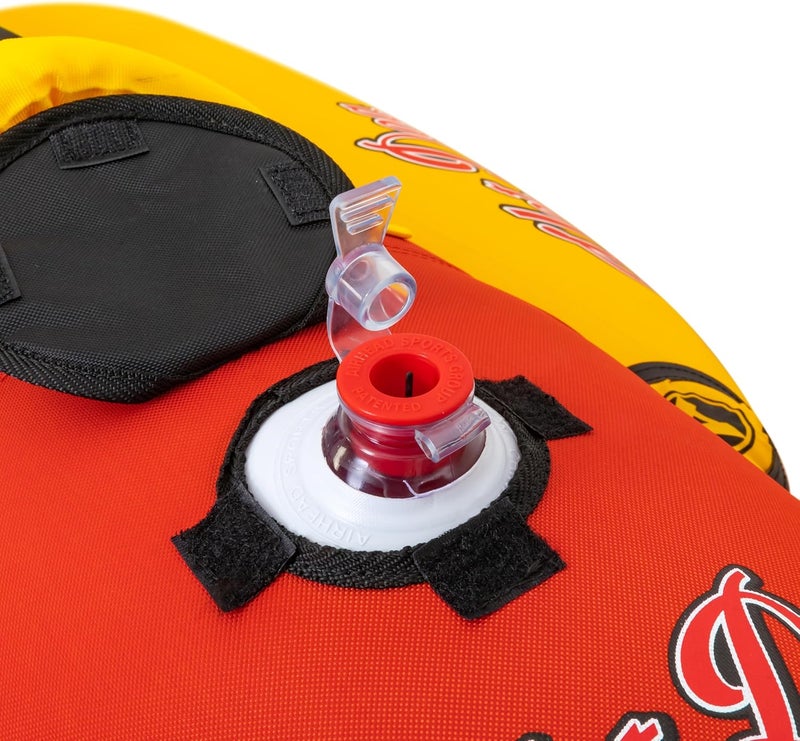Airhead Double Dog Towable 1-2 Rider Tube for Boating and Water Sports, Double-Stitched Full Nylon Cover, EVA Padding & Padded Handles for Comfort - Image 4